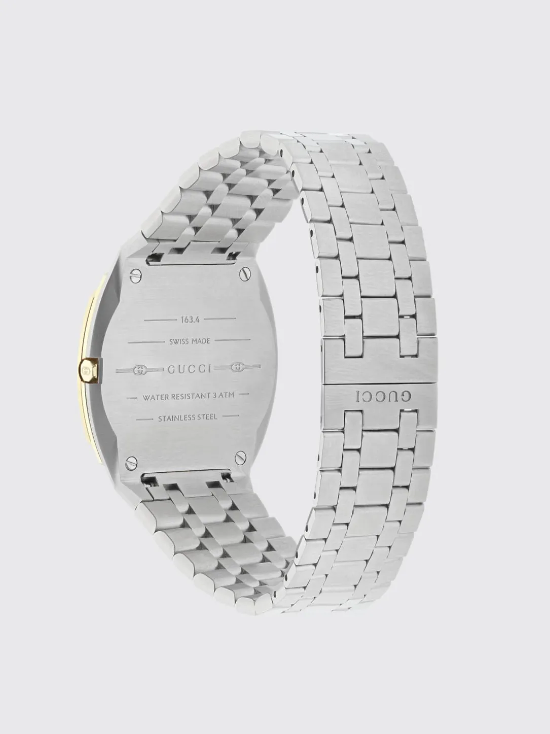 Orologio 25H Gucci in acciaio con placcatura in oro 18k