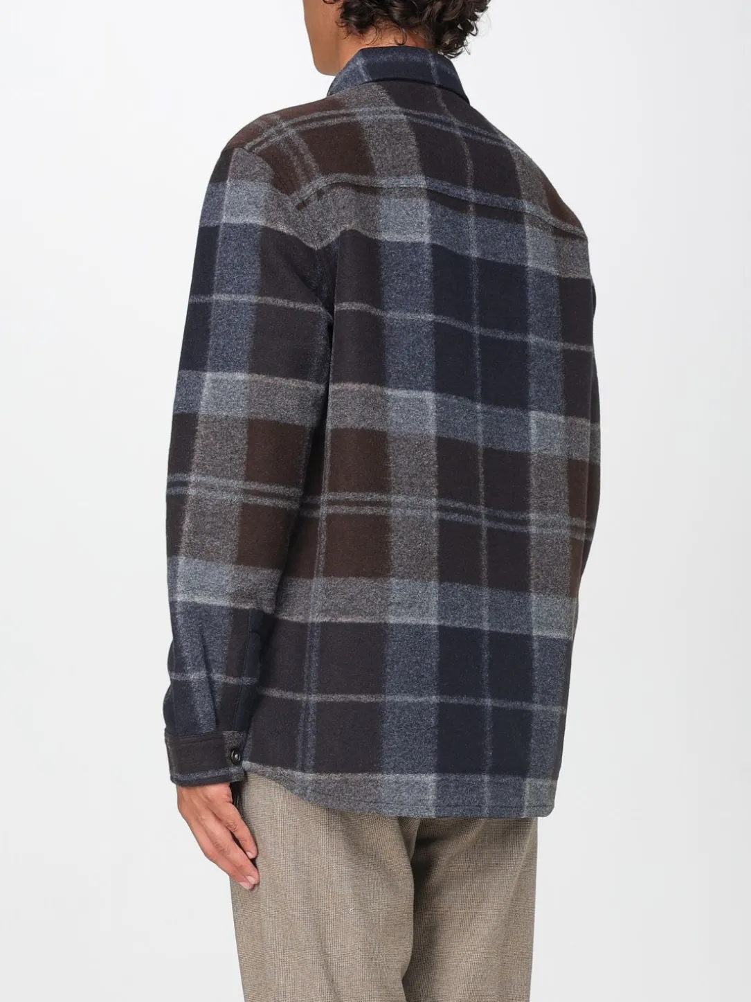 Overshirt Barbour in misto lana check