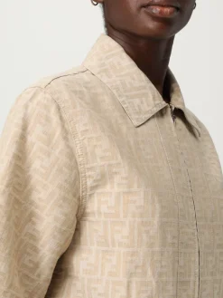 Overshirt Fendi in denim con monogram