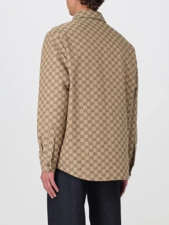 Overshirt Gucci in misto cotone con motivo monogram