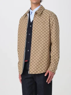 Overshirt Gucci in misto cotone con motivo monogram