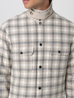 Overshirt Woolrich in misto lana check