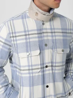 Overshirt Woolrich in misto lana check