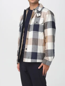 Overshirt Woolrich in misto lana check