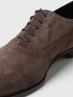 Oxford Witney Manolo Blahnik in camoscio con motivo brogue