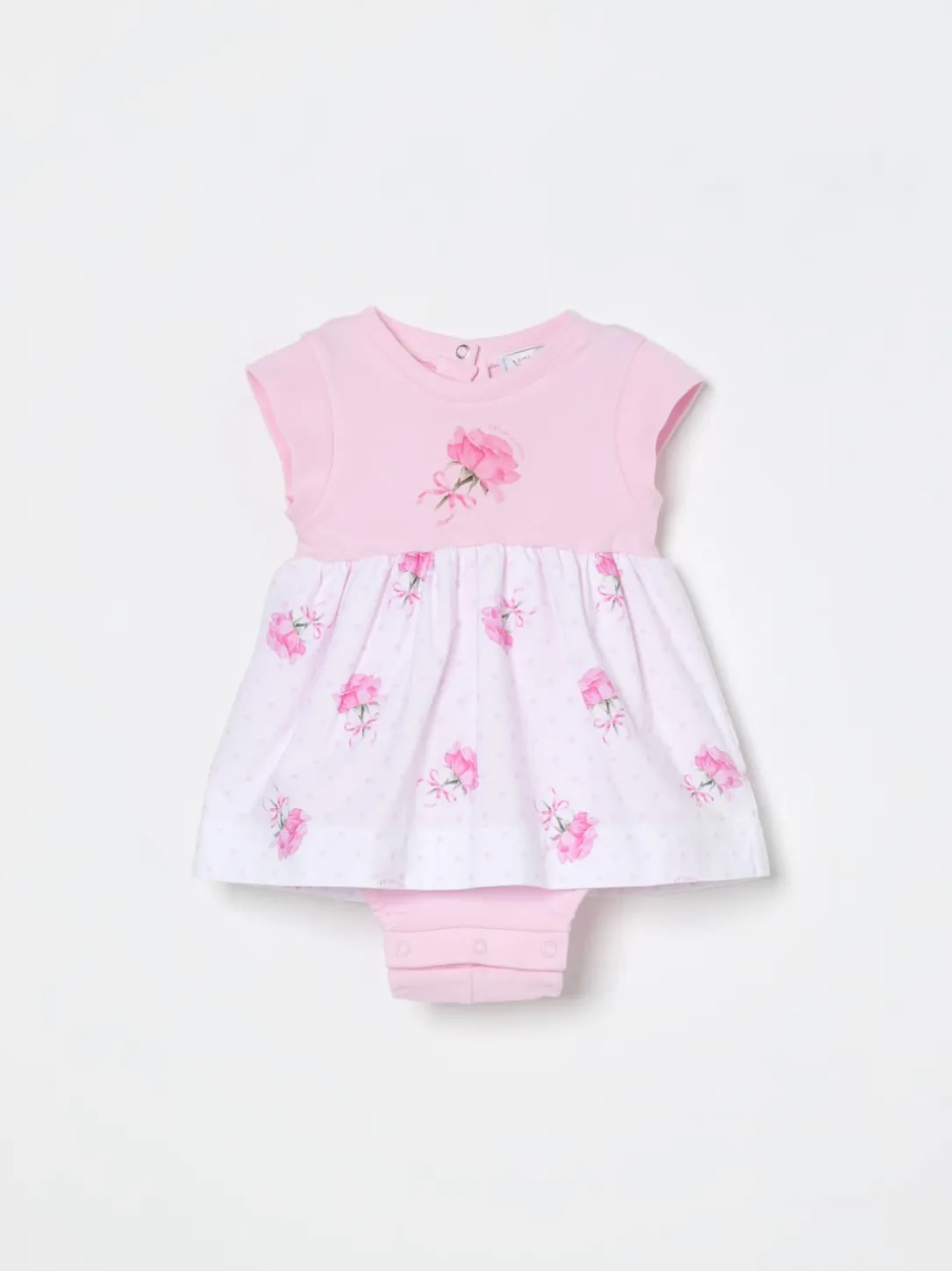 Pagliaccetto in jersey floreale Monnalisa