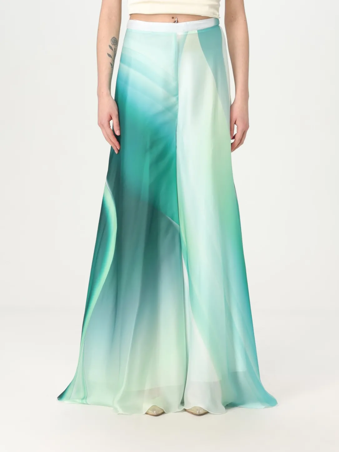 Panta-gonna H Couture in crêpe stampato