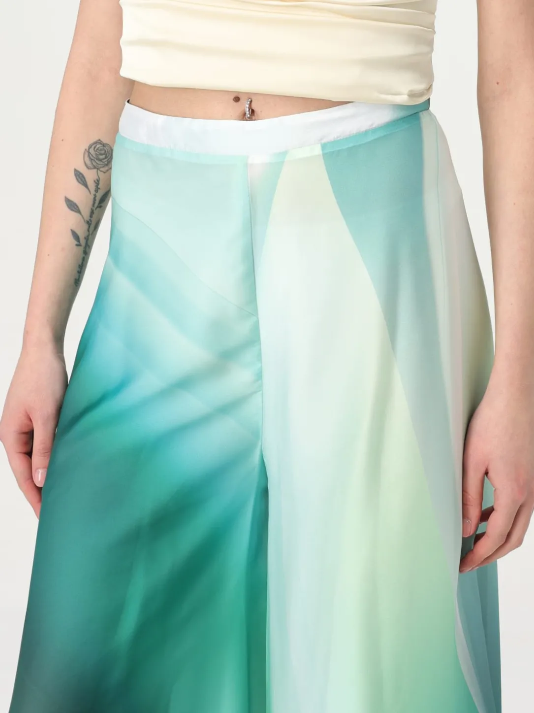 Panta-gonna H Couture in crêpe stampato