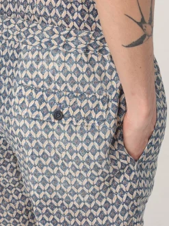 Pantaloncino 120% Lino in lino stampato