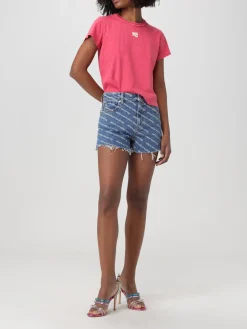 Pantaloncino Alexander Wang in denim con logo