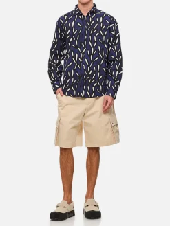 Pantaloncino cargo Jacquemus in misto cotone e lino