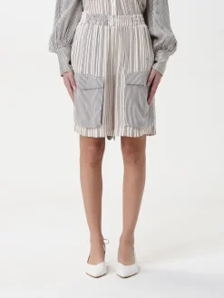 Pantaloncino cargo Twinset - Actitude in viscosa a righe