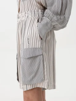 Pantaloncino cargo Twinset - Actitude in viscosa a righe