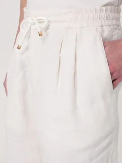 Pantaloncino con coulisse Brunello Cucinelli in lino