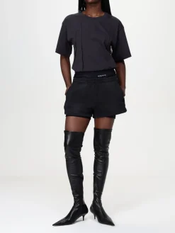 Pantaloncino double layer Alexander Wang in cotone e nylon