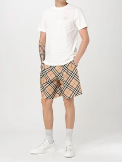 Pantaloncino in seta check Burberry