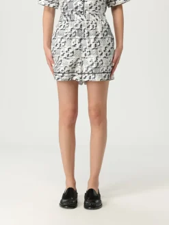 Pantaloncino Tory Burch in seta con stampa monogram