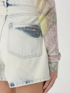 Pantaloncino Twinset - Actitude in denim candeggiato