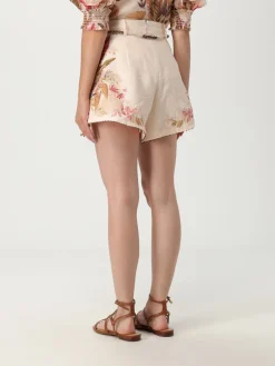 Pantaloncino Zimmermann in lino stampato