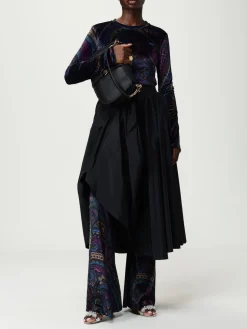 Pantalone a zampa Etro in jersey con stampa Paisley