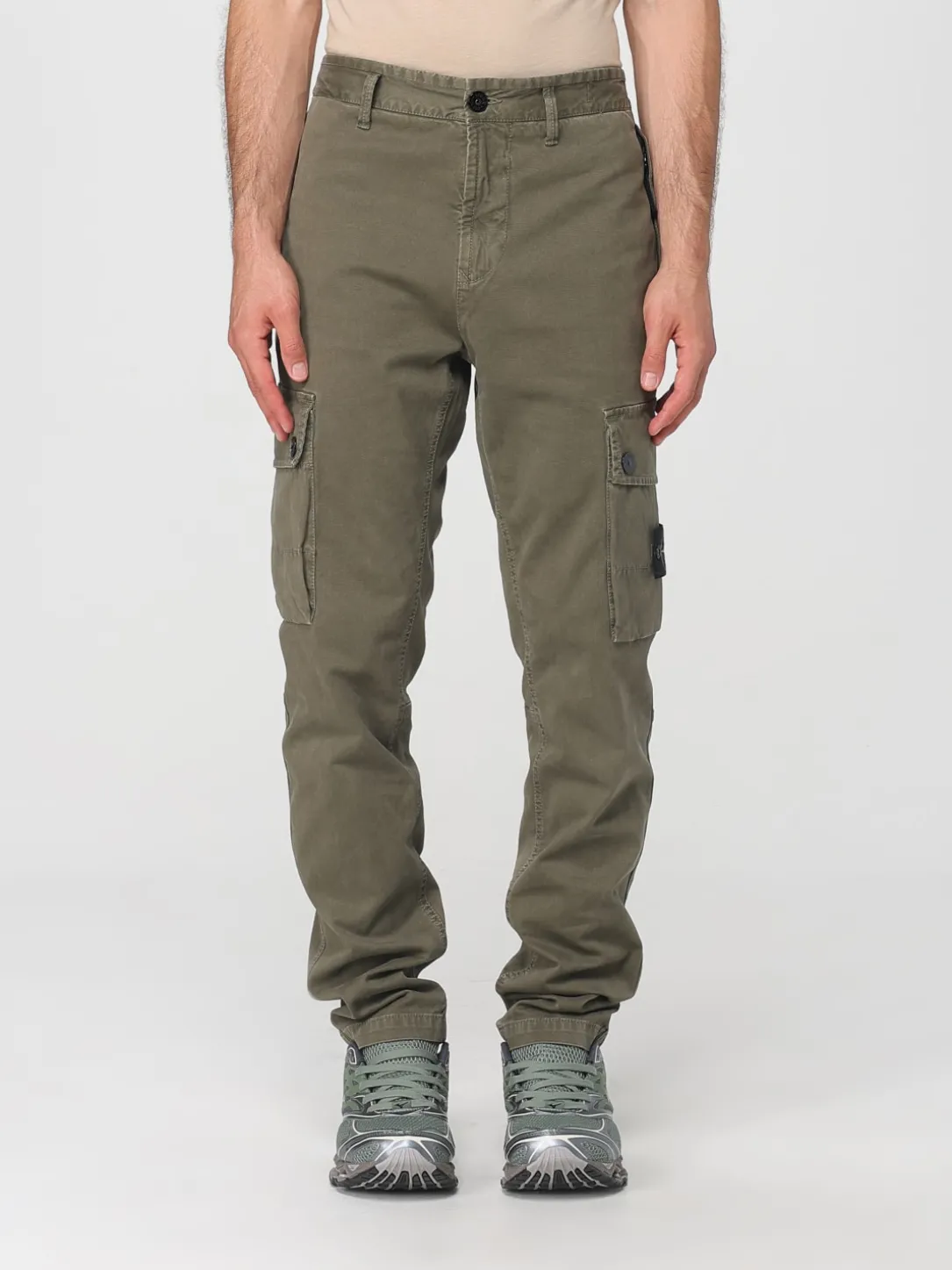 Pantalone cargo Stone Island in cotone stretch