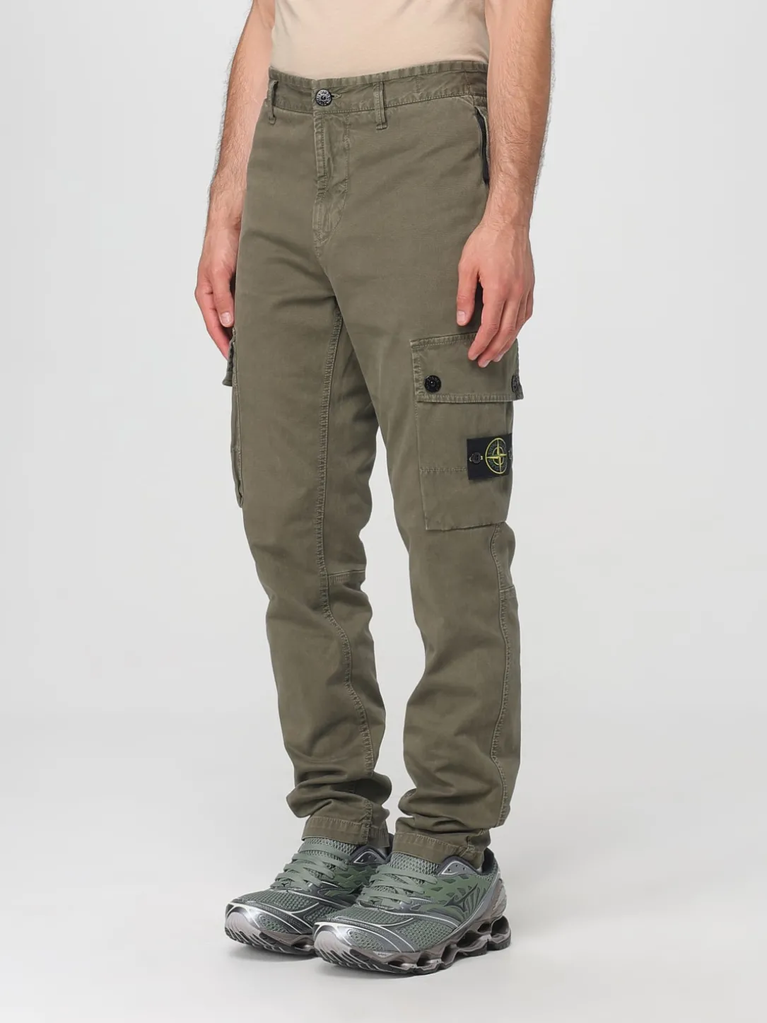 Pantalone cargo Stone Island in cotone stretch
