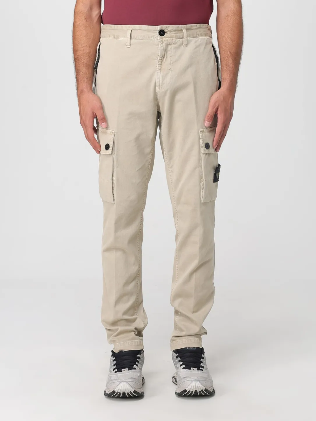 Pantalone cargo Stone Island in cotone stretch
