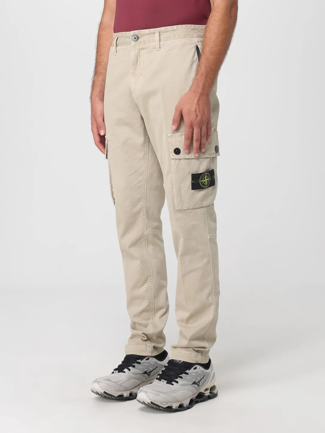 Pantalone cargo Stone Island in cotone stretch
