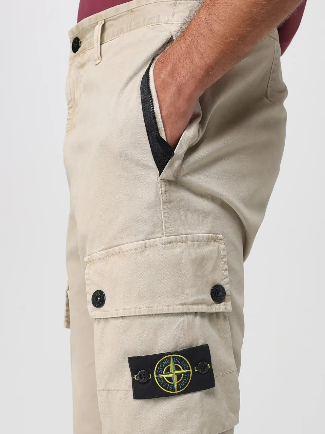 Pantalone cargo Stone Island in cotone stretch