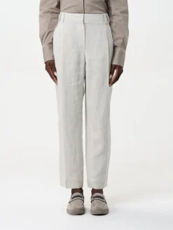 Pantalone classico Brunello Cucinelli in misto lino