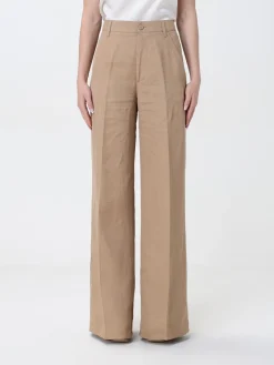 Pantalone classico Dondup in misto lino