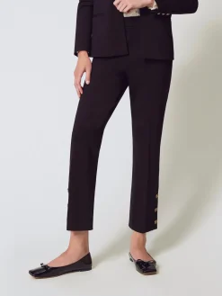 Pantalone cropped Twinset in crêpe