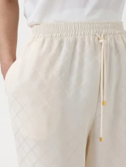 Pantalone Elisabetta Franchi in viscosa con stampa monogram