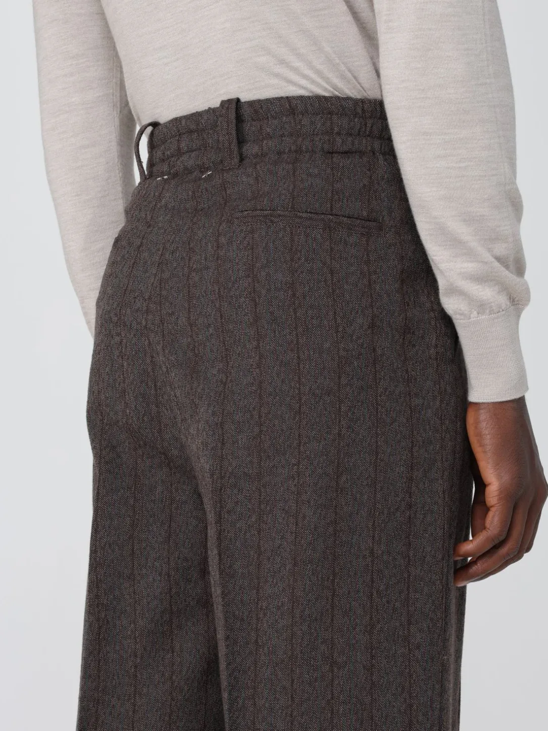 Pantalone in lana vergine gessata Golden Goose