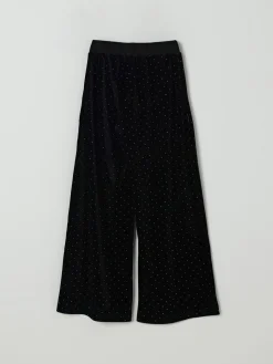 Pantalone in velluto con strass Monnalisa