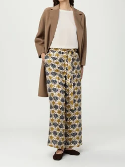 Pantalone 'S Max Mara in seta con stampa