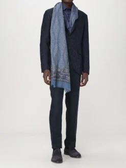 Pantalone sartoriale Etro in misto lino con stampa