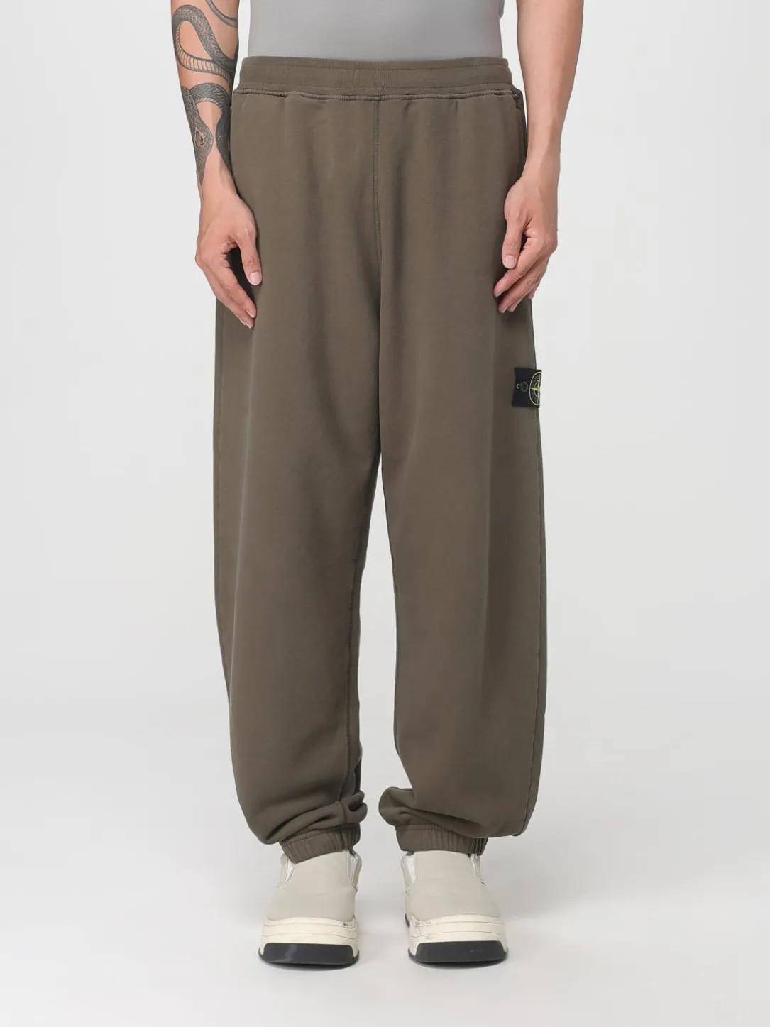 Pantalone Stone Island in cotone stretch