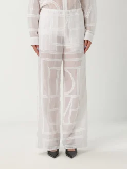 Pantalone Toteme in cotone e seta con monogram