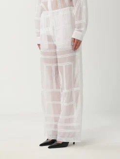 Pantalone Toteme in cotone e seta con monogram