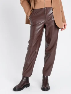 Pantalone Twinset in pelle sintetica