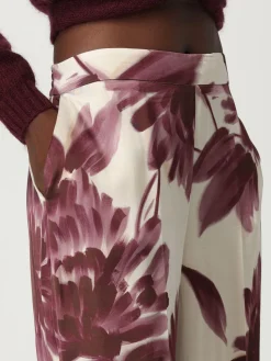 Pantalone Twinset in viscosa con stampa floreale