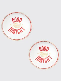 Piatto per pizza Bitossi Home in porcellana con stampa slogan