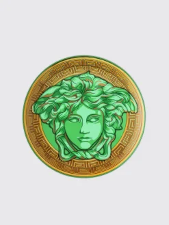 Piatto piano Medusa Amplifed Rosenthal x Versace Home in porcellana