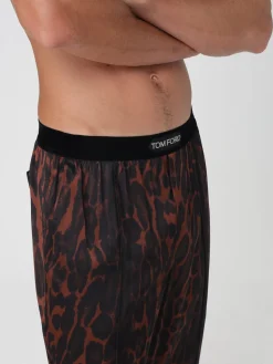 Pigiama Tom Ford in seta animalier