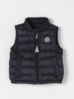 Piumino a gilet con logo Moncler in nylon imbottito
