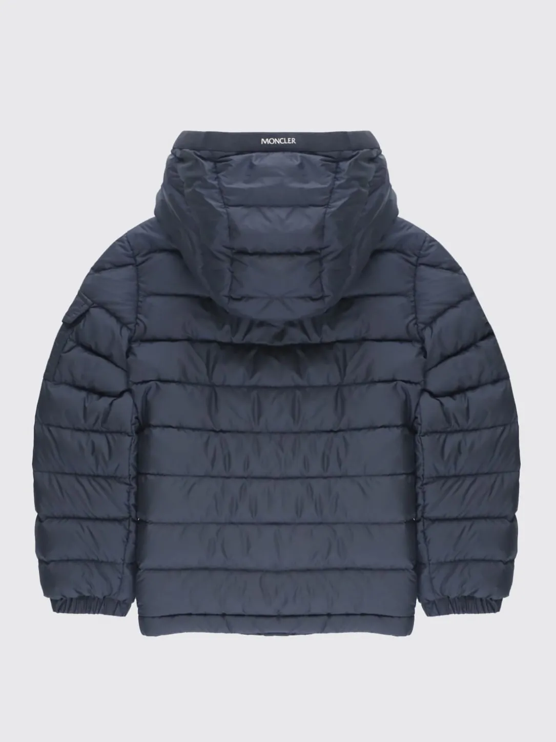Piumino con cappuccio e logo Moncler