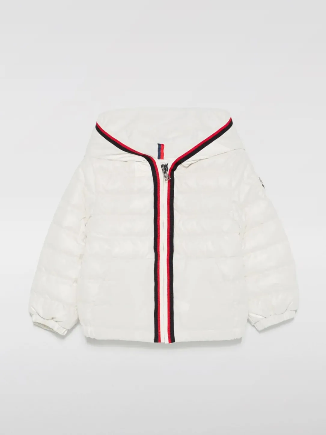 Piumino con cappuccio e logo Moncler