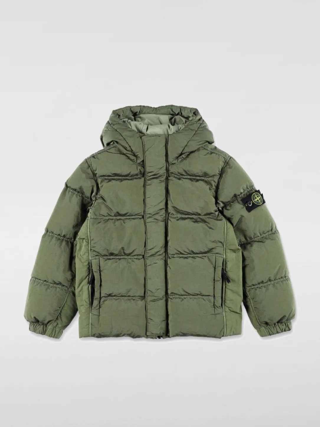 Piumino con cappuccio Stone Island Junior