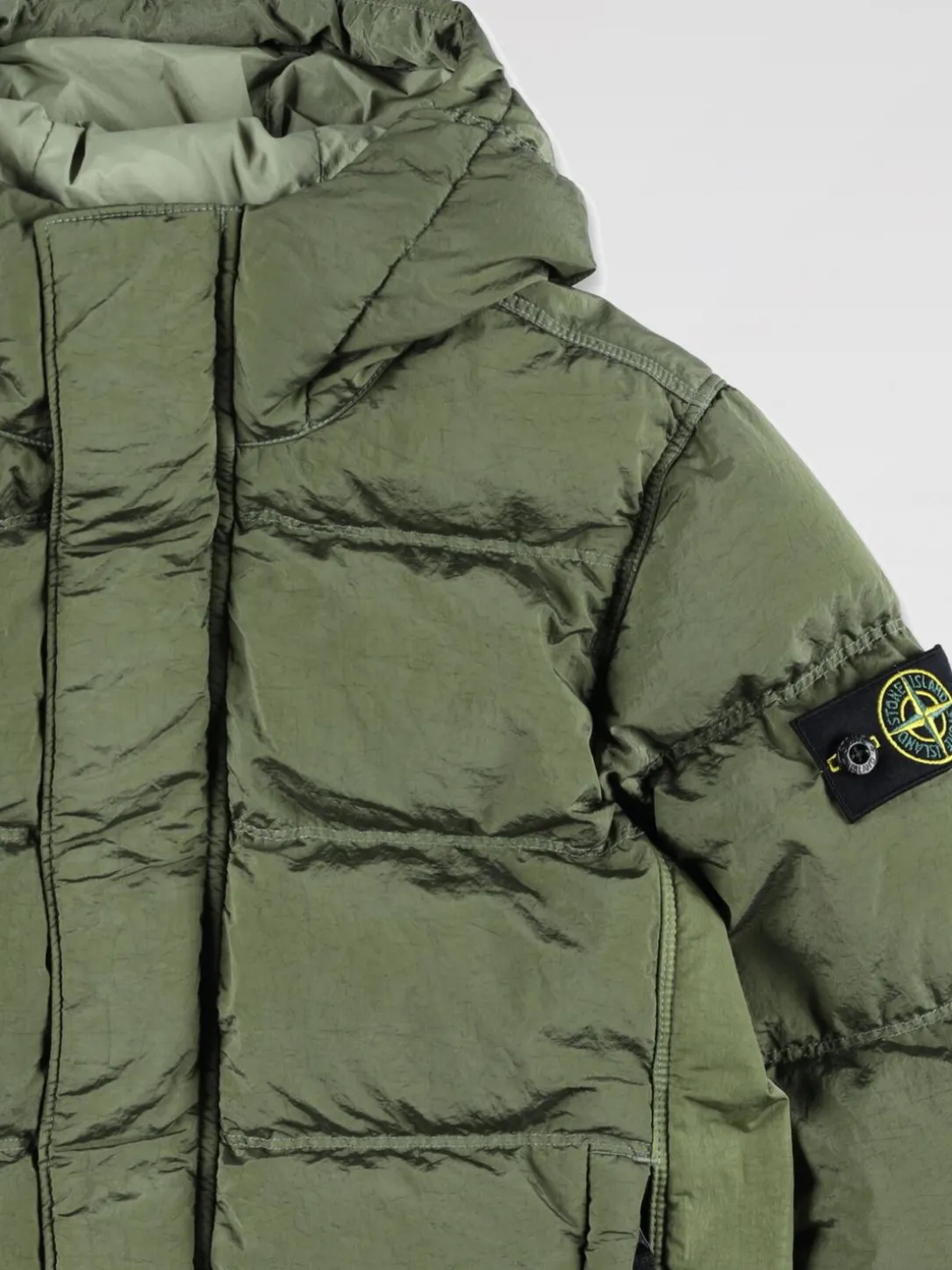 Piumino con cappuccio Stone Island Junior